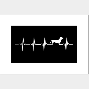 Dachshund Heartbeat Gift For Dachshund Lovers Posters and Art